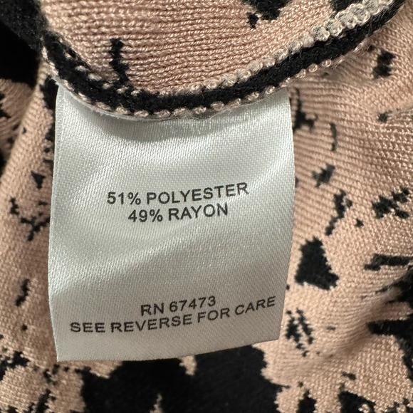 Taylor Womens Floral Sweater Knit‎ Dress Knee Length Business Casual Black Sz L - Picture 8 of 9